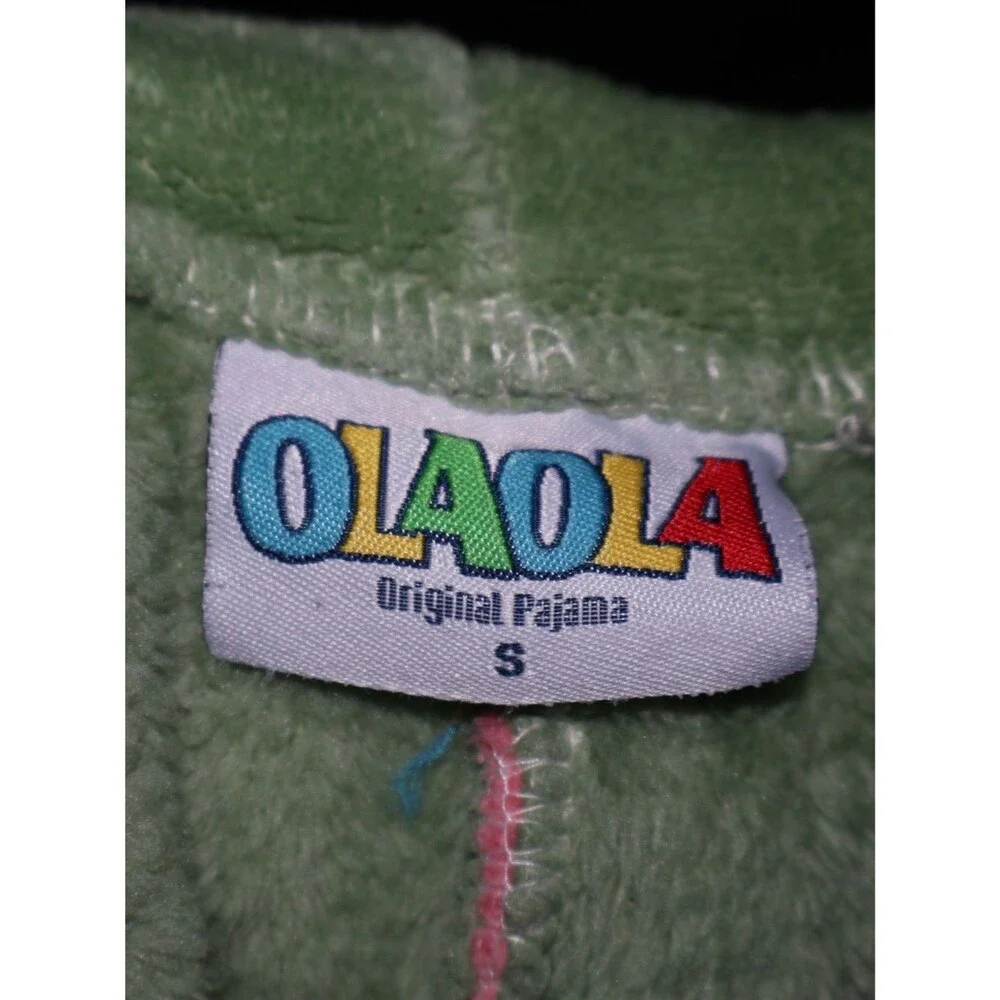 olaola women hooded plush robe – soft green dinosaur animal bathrobe